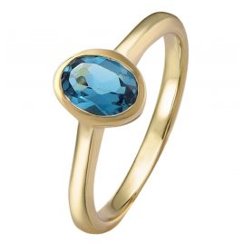 Acalee 90-1015-03 Topas Ring Gold 333 / 8K Echter Topas London Blau
