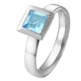 Acalee 90-1010-01 Ladies' Ring White Gold 333 / 8K Topaz Blue