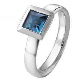Acalee 90-1010-03 Ladies' Ring White Gold 333 / 8K Topaz London Blue