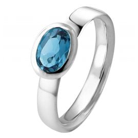 Acalee 90-1012-03 Ladies' Ring White Gold 333 / 8K Topaz London Blue
