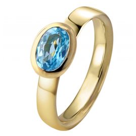 Acalee 90-1016-02 Ladies' Ring Gold 333 / 8K Topaz Swiss Blue