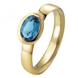 Acalee 90-1016-03 Topas Ring Gold 333 / 8K Echt Topas London Blau