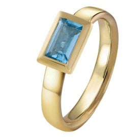 Acalee 90-1018-02 Topas Ring Gold 333 / 8K Topas Swiss Blau