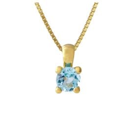 Acalee 80-1003-02 Topaz Swiss Blue Pendant Gold 333 / 8K + Necklace