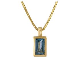 Acalee 80-1005-02 Topaz Swiss Blue Pendant Gold 333 / 8K + Necklace