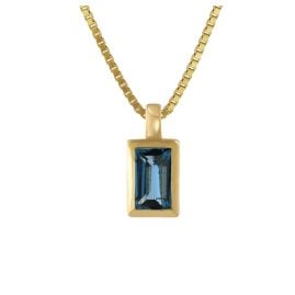 Acalee 80-1005-03 Topaz London Blue Pendant Gold 333 / 8K + Necklace