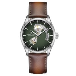 Hamilton H32705560 Herrenuhr Automatik Jazzmaster Open Heart 42 mm Braun/Grün