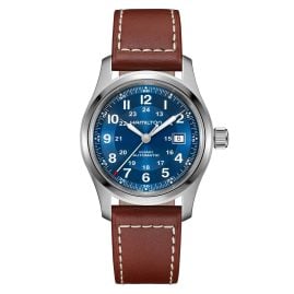 Hamilton H70605540 Men's Watch Automatic Khaki Field Auto Brown/Blue 42 mm