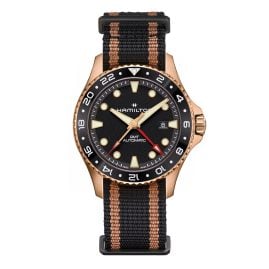 Hamilton H82565930 Wristwatch Automatic GMT Khaki Navy Scuba Bronze 43 mm