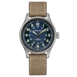 Hamilton H70545540 Men's Watch Automatic Khaki Field Titanium Auto Blue