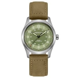 Hamilton H70205860 Automatic Watch Khaki Field Titanium Auto Light Green 38 mm