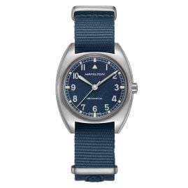 Hamilton H76419941 Wristwatch Hand-Winding Pilot Pioneer Mechanical Blue