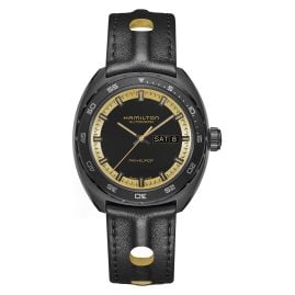 Hamilton H35425730 Men's Watch Pan-Europ Day Date Automatic Black/Gold Tone