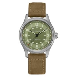 Hamilton H70545560 Men's Watch Automatic Khaki Field Titanium Auto Light Green