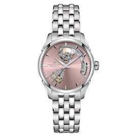 Hamilton H32215170 Women's Watch Automatic Jazzmaster Open Heart Steel/Pink