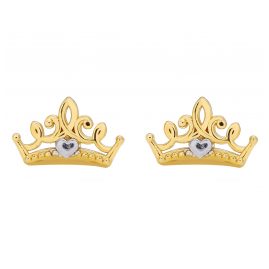 Disney E400918L Children's Stud Earrings Crown 375 / 9K Gold