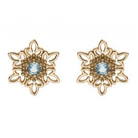 Disney E401284ZEL Earrings Frozen Snowflake 375 Gold