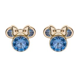 Disney EG00015SEPL.CS Children's Earrings Birthstone September Blue 375 Gold