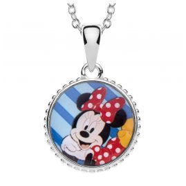 Disney CS00018SL-P.CS Children's Necklace Minnie Mouse Pendant 925 Silver
