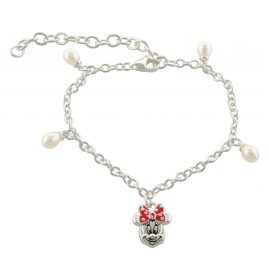 Disney BS00001SMAL-5.CS Kinder-Armband Minnie Maus 925 Silber mit Perlen