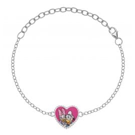 Disney BS00023SL-5.CS Armband für Mädchen Daisy & Donald Duck 925 Silber