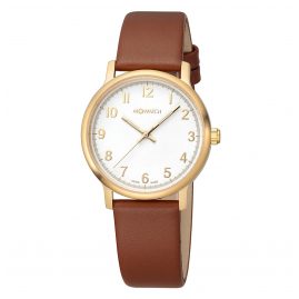 M-Watch WRE.45110.LG Unisex Watch Harald Brown/Gold Tone