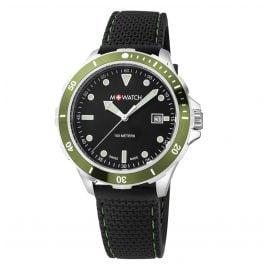 M-Watch WBX.45220.RB Men's Watch Aqua Steel 41 Black/Green