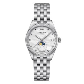 Certina C033.257.11.118.00 Ladies' Watch DS-8 Moon Phase Steel/Mother-of-Pearl