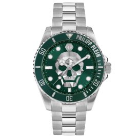 Philipp Plein PWOAA0622 Men's Wristwatch The $kull Diver Steel/Green
