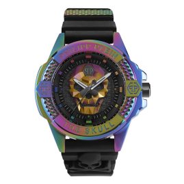 Philipp Plein PWAAA2123 Unisex Wristwatch The $kull Black/Rainbow