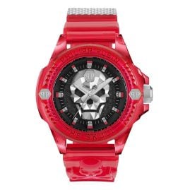 Philipp Plein PWWAA0223 Unisex Wristwatch The $kull Synthetic Red