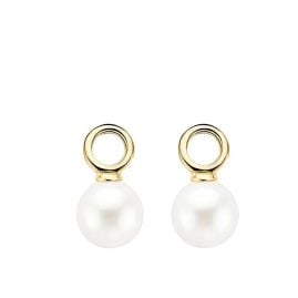 Blush 9046YPW Hoop Earrings Charms Gold 585 with Pearl