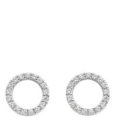Blush 9066WZI Hoop Earrings Pendants White Gold 585 with Cubic Zirconia