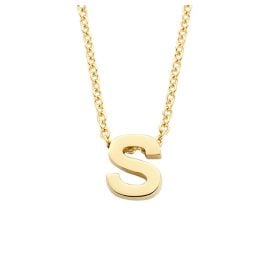 Blush 3155YGO_S Women's Necklace 585 Gold with Letter S Pendant
