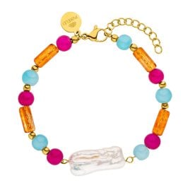 Purelei Women's Bracelet Colourful Gold Tone Delight