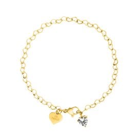 Purelei Ladies' Bracelet Hearts Gold-Plated Endless Love