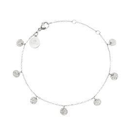 Purelei Ladies' Bracelet Silver Tone Malihini Coin