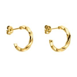 Purelei Women's Hoop Earrings Gold Plated Kelani