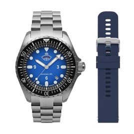 Ruhla 4960M3_set Men's Automatic Watch Mine Diver with Additional Blue Strap