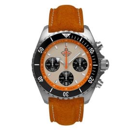 Ruhla 4970-1 Men's Diving Watch Chronograph Orange