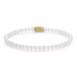 Rebel & Rose RR40149-G-S Damen-Armband Pearl Gem Weiß/Gold 4 mm