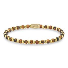 Rebel & Rose RR-40146-G-S Damen-Armband Mix Glass Rocks Tiger Gold 4 mm