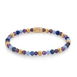 Rebel & Rose RR-40064-G-S Women's Bracelet Are Violets Blue Gold 4 mm