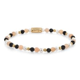 Rebel & Rose RR-40154-G-S Damen-Armband Black Glam Rocks Party 4 mm