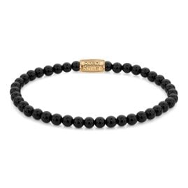Rebel & Rose RR-40108-G-S Damen-Armband Black Velvet Gold 4 mm