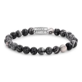 Rebel & Rose RR-80032-S Herren Bead-Armband Black Wolf 8 mm