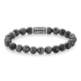 Rebel & Rose RR-80097-V Herren-Armband Grey Seduction Vintage 8 mm