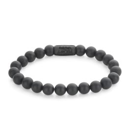 Rebel & Rose RR-80082-B Herren-Armband Mad Panther Schwarz 8 mm