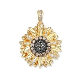 Seinerzeit SZA-3960-432 Pendant Solana Sunflower Gold Tone