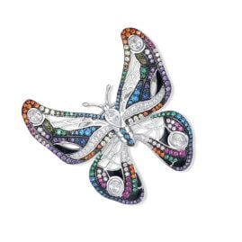 Seinerzeit SZA-3990-394 Anhänger/Brosche Kalypso Schmetterling Silber